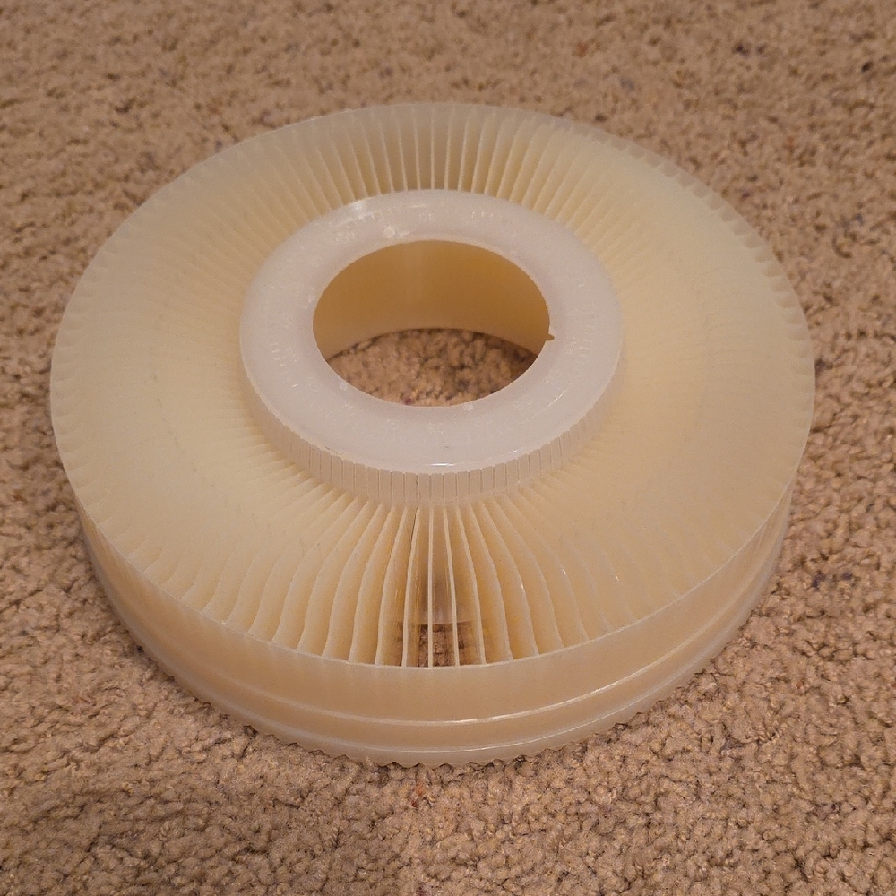 Vintage 35mm Slide Carousel Circular Holder for Projector, 100 Slide Capacity